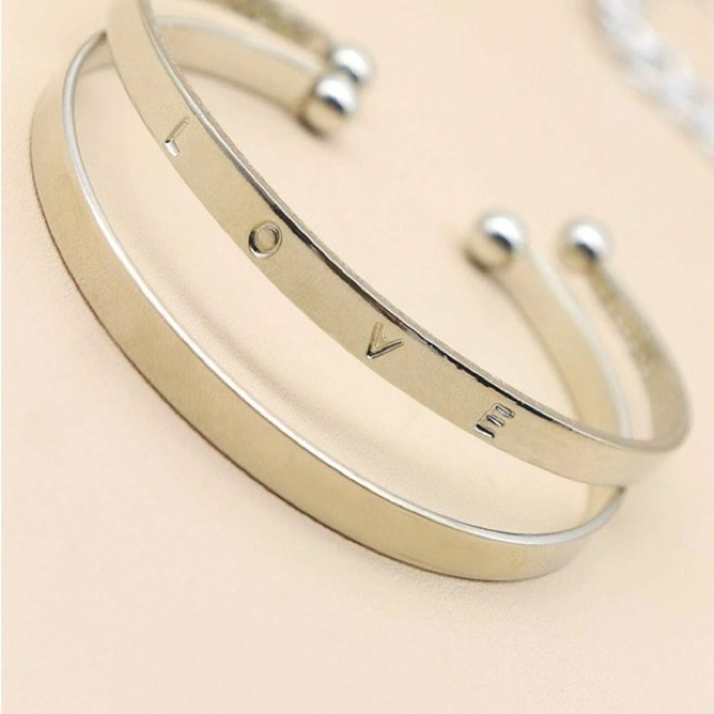 Silver Love Bracelet Stack (7108) - Picture 3 of 6